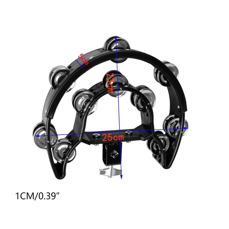 Ударная установка Тамбурин с монтажным болтом проушиной Форма полумесяца Бубен