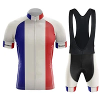 cycling jersey set france bicycle clothes man summer 2022 pro team tricuta mens mtb mountain bike clothing sets sprots maillot