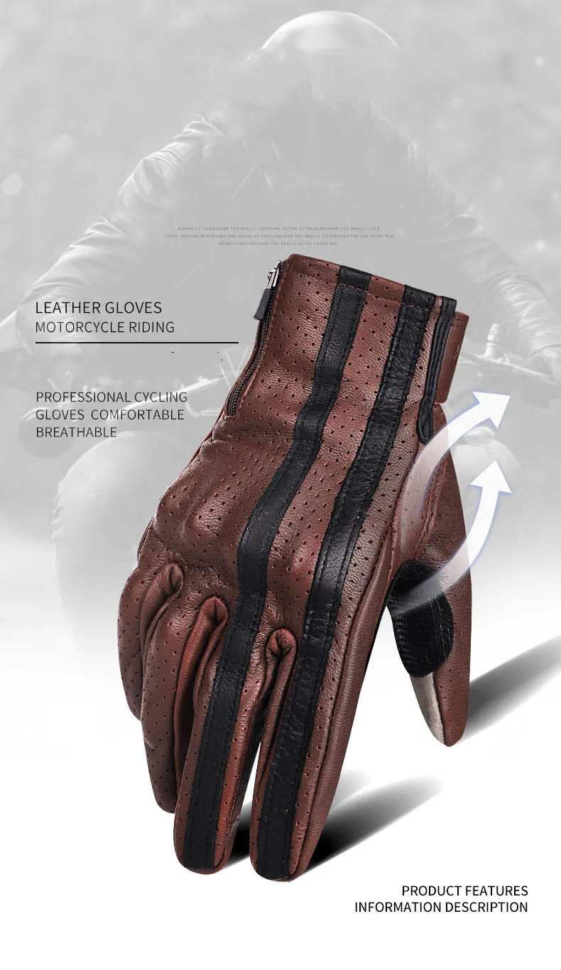 Мотоциклетные Перчатки Vemar Кожаные аксессуары для скутера эндуро мотоциклетные