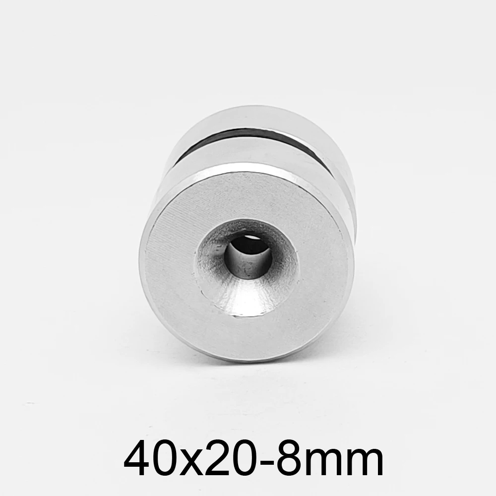 1/2/3 шт. 40x20-10 большие круглые мощные магниты 40*20 мм отверстие 10 потайной диск