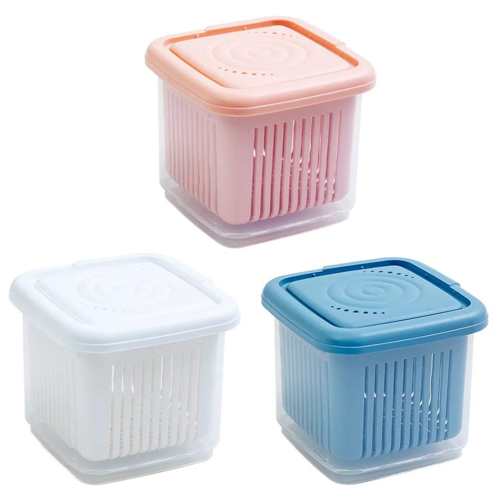 

3pcs Food Storage Containers Fresh-keeping Garlic Boxes (Assorted Color)