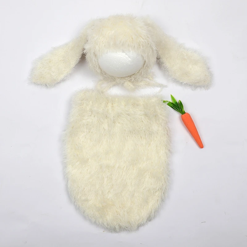 

Реквизит для фотосъемки младенцев спальный мешок зайчик шляпа для новорожденных Фотография одежды N1HB