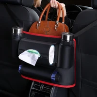 pu leather car seat middle box hanger storage bag women handbag holder hanging pocket stowing tidying car accessories interior