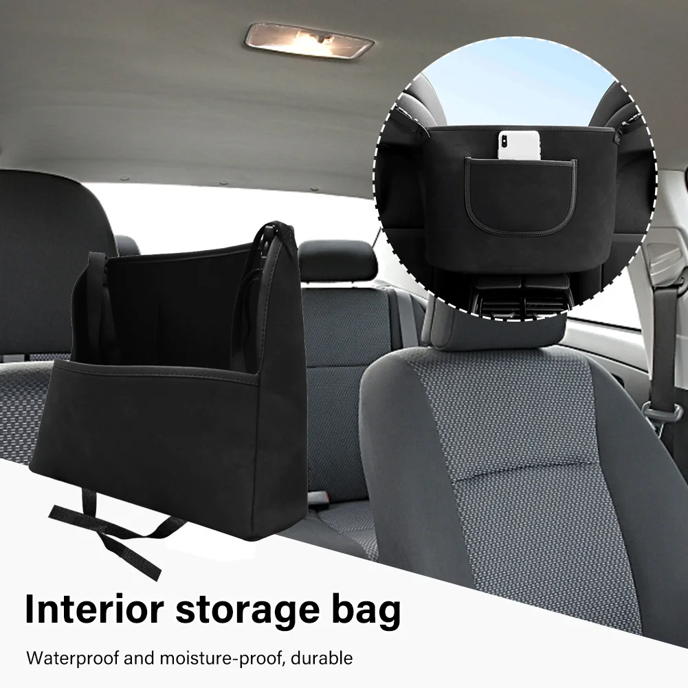 

Car Suede Handbag Holder Between Seats Interior Auto Seat Middle Box Seat Hanger Storage Bag Seat Middle Box for Mobile Phones