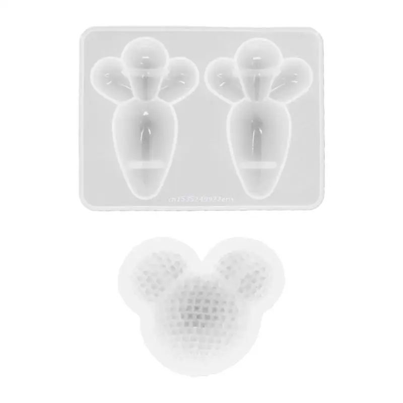 

3D Carrot Bear Shape Mirror Silicone Mold Epoxy Resin Casting Molds DIY Table Tea Cup Plate Pad Mould Dropship