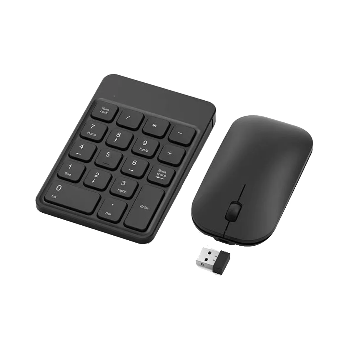 

2,4G Беспроводная цифровая клавиатура и мышь, набор с перезаряжаемой 18-клавишной клавиатурой и мышью для ПК, ноутбука