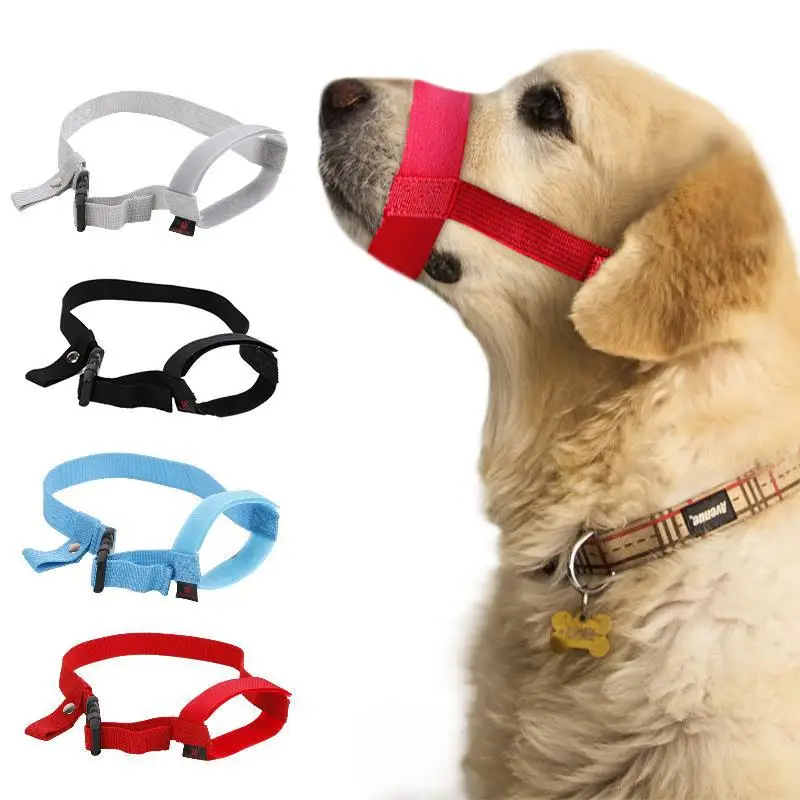 

Adjusting Straps Mask for Small Dogs Soft Nylon Dog Muzzle Adjustable Anti-biting Breathable Stop Barking Mouth Cover Dog Supply