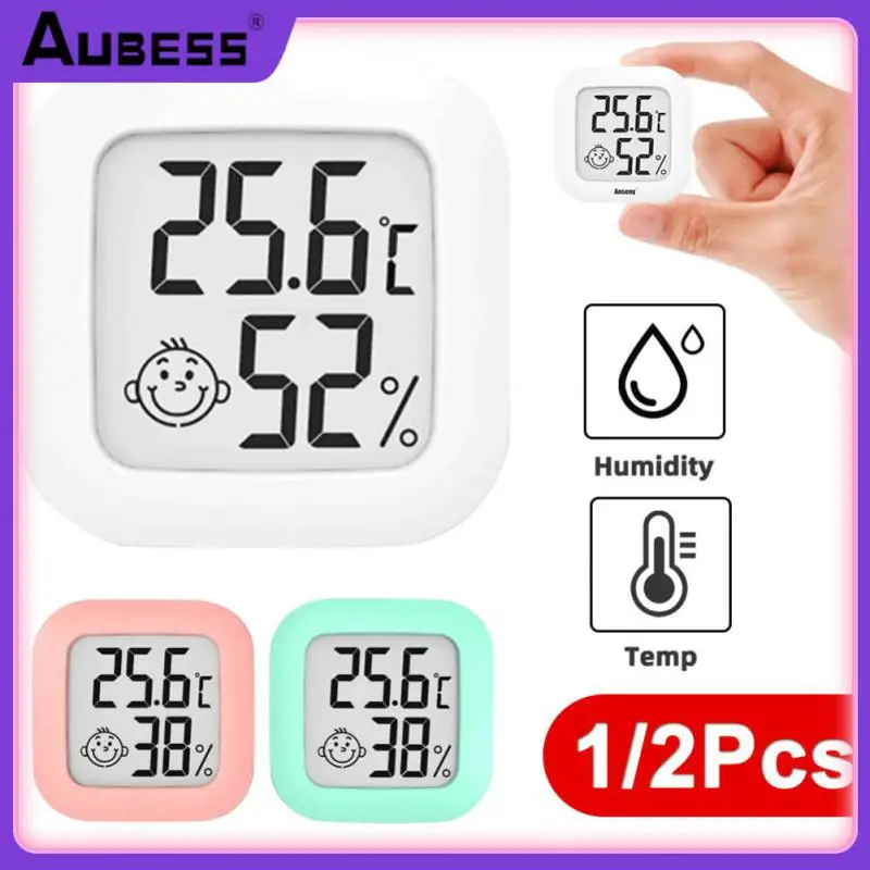 

Thermometer Hygrometer Indoor Room Mini Upgrade Electronic Temperature And Humidity Meter Smiley Lcd Digital Room Indoor