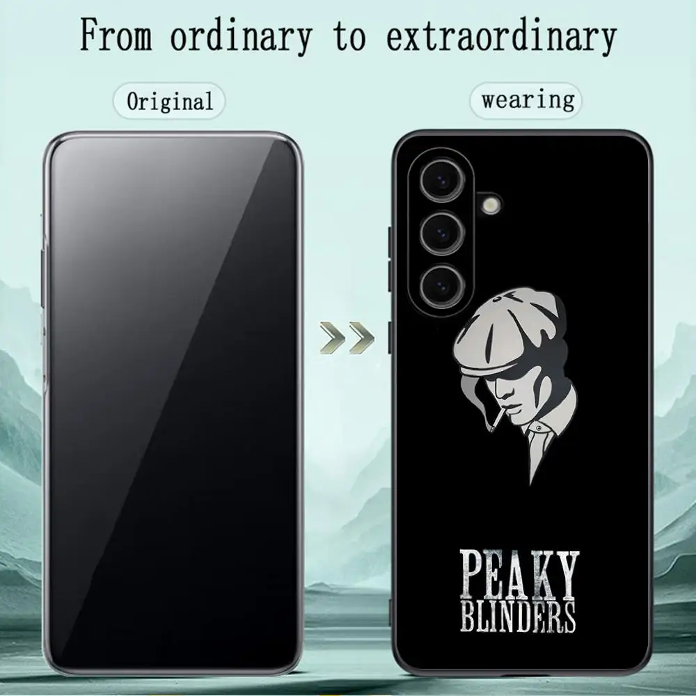 Фото Модный чехол для телефона P-peaky blinders для Samsung Galaxy S26 S25 S24 S23 S22 S21 Plus Ultra Note20, мягкий, черный №3