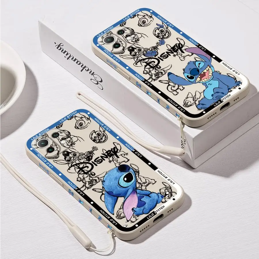 Disney Super Cute Stitch Phone Case for Xiaomi Mi 11 Lite12T 10T 11T Pro 13 pro Poco X3 F4 F5 X4 X5 nfc Soft TPU
