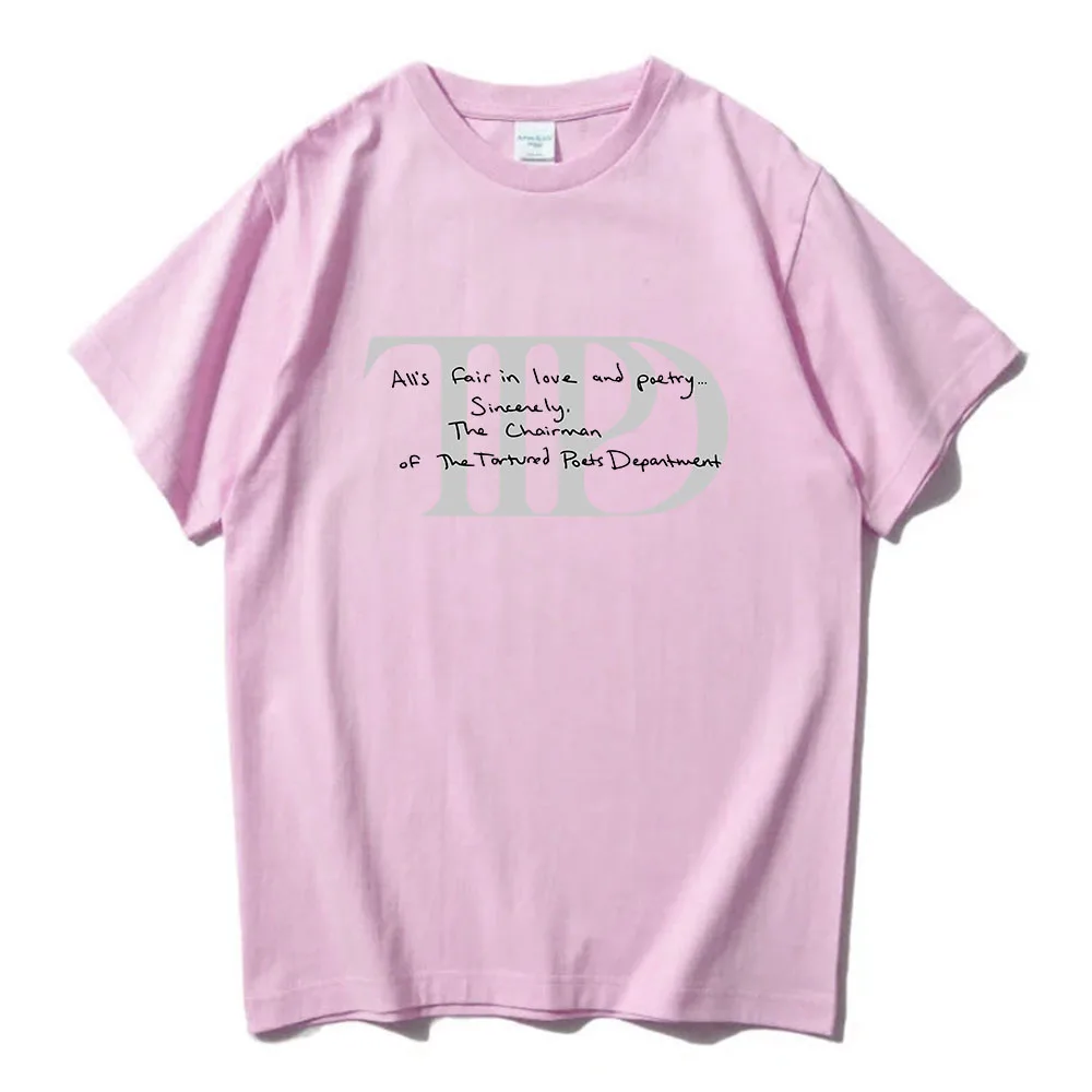 Футболка с принтом альбома мученые поэты хлопок короткий рукав TTPD уличная одежда