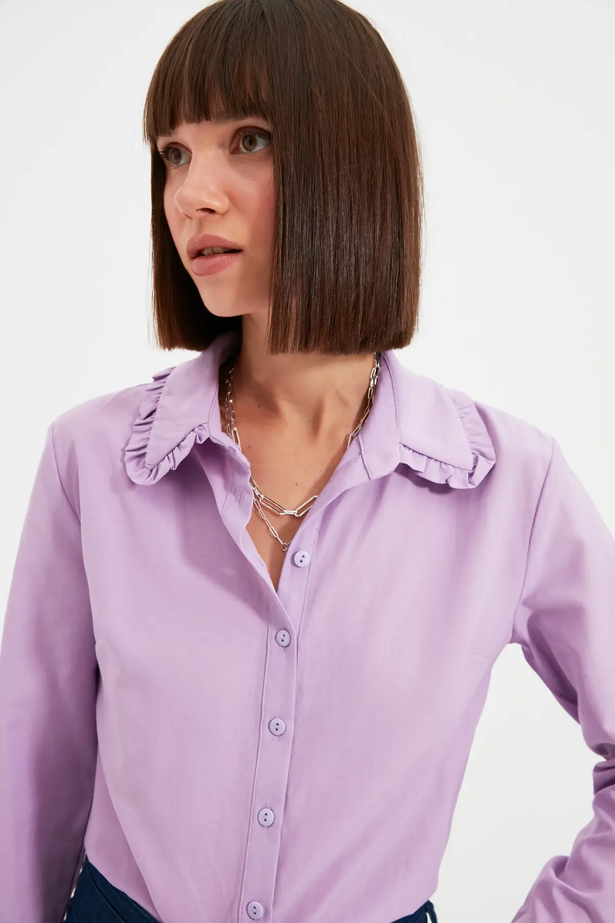 

Trendyol Collar Detailed Shirt TWOAW22GO0146