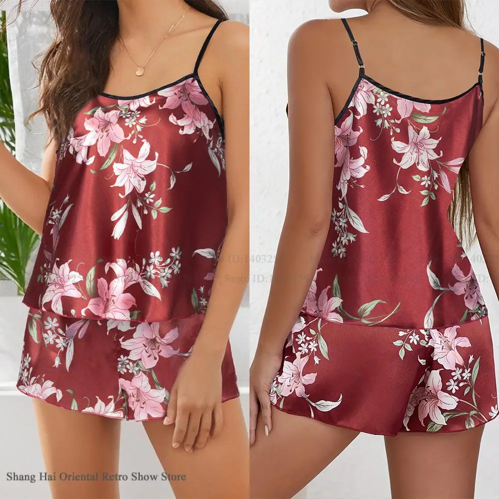 Сексуальный женский пижамный комплект из 2 предметов на подтяжках нижнее белье