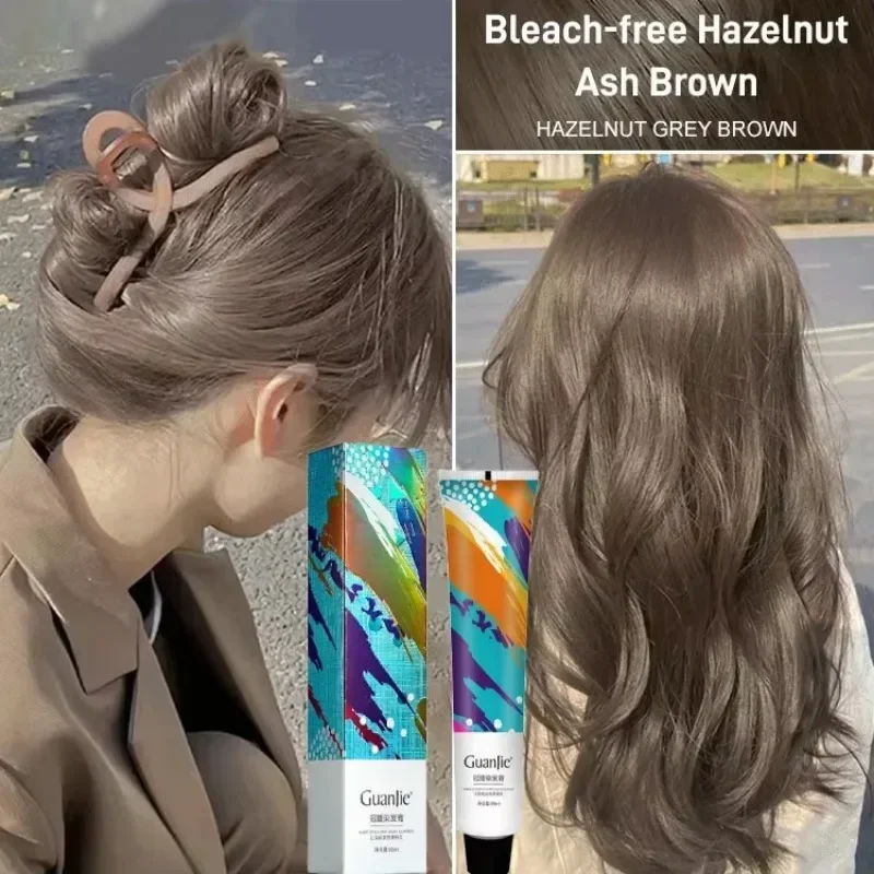 Растительная краска для волос крем-краска с Лесным Орехом пепером без