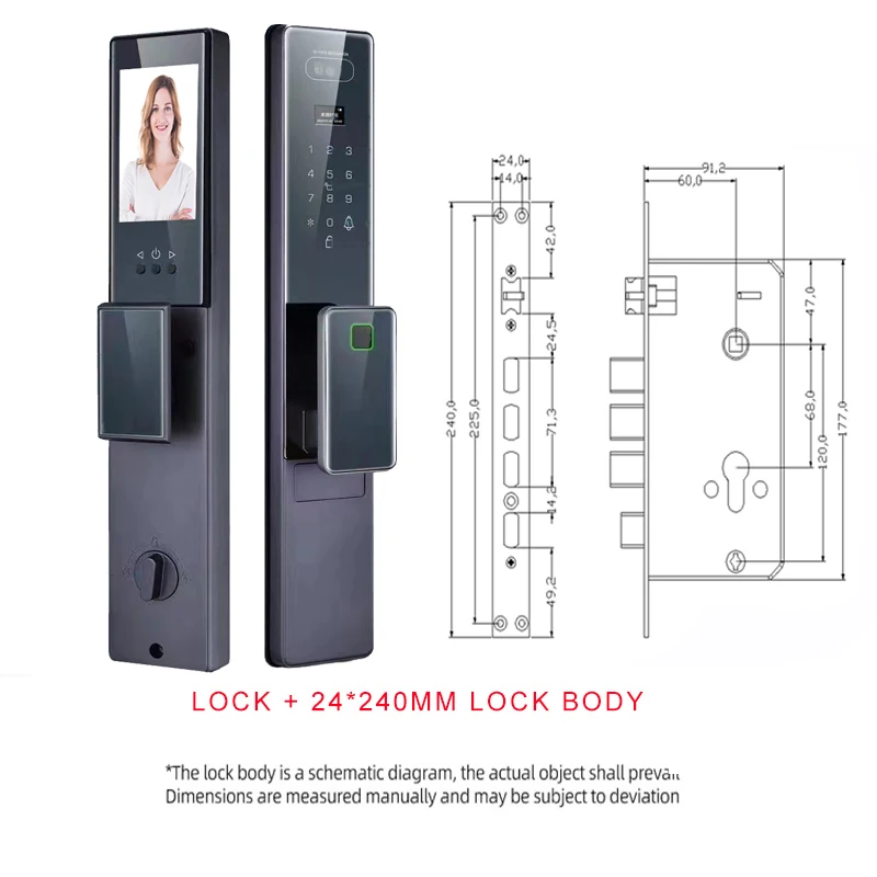 3d-замок дверной с инфракрасным распознаванием лица Wi-Fi сканером отпечатков