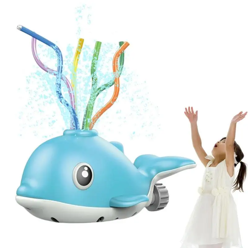 

Water Sprinkler For Kids Dolphin Sprinkler Toy With 6 Wiggle Tubes Backyard Spinning Sprinkler Toy Splashing Fun For Summer Days