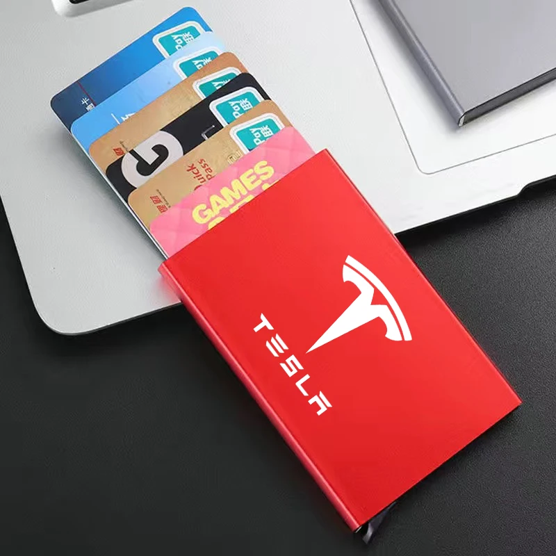 

Автомобильные противоугонные защитные чехлы для карт, держатель для карт, умный кошелек, алюминиевая металлическая коробка для tesla model 3 Y X S model 3, аксессуары highland