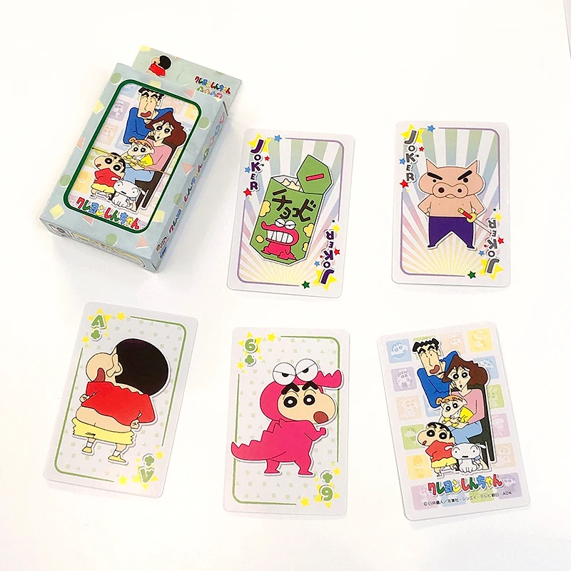 

Creative Toys Crayon Shinchan Playing Cards Cute Cartoon Printing Anime Shin-chan White Dog Puzzle Fun Casual Party Card Game
