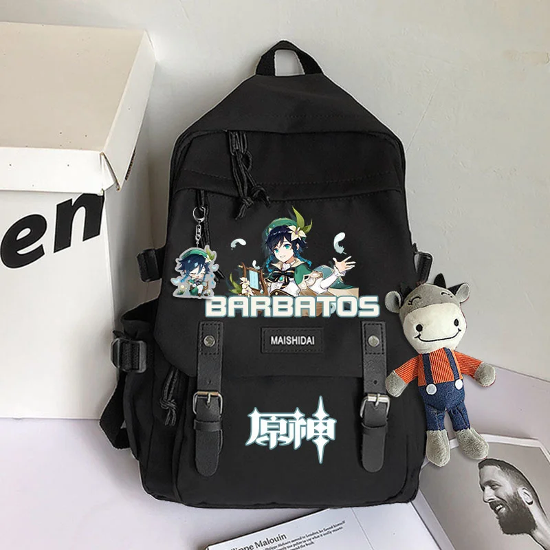 Игра Genshin Impact Venti разбавленный Klee Keqing косплей школьная сумка унисекс дорожный