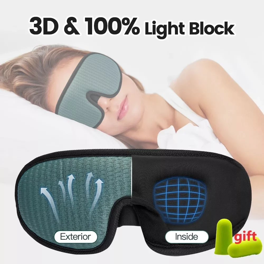 

100% Block Light 3D Sleeping Mask Blindfold Sleep Mask for Eyes Shade tapa olho para dormir Eyepatch Sleeping eye cover dormir