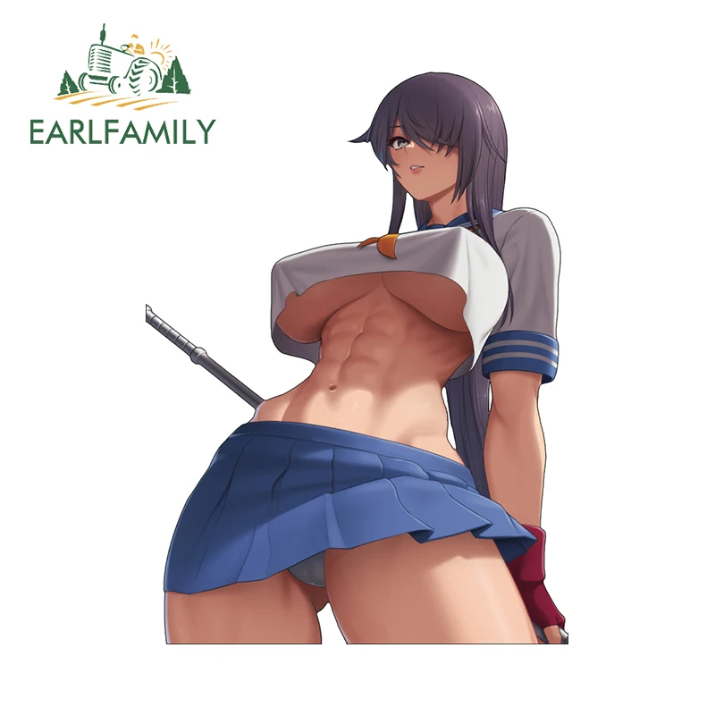 EARLFAMILY 13 см × 9 6 хентай Иkkitousen аниме девушка автомобильные наклейки мышцы красота