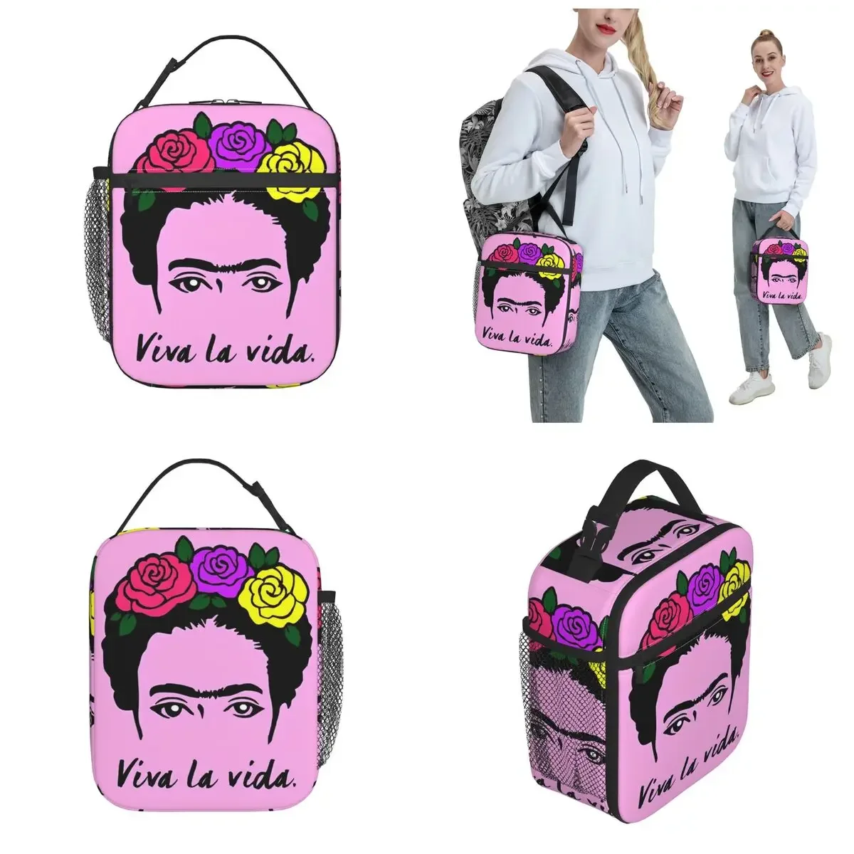 Fridas Kahlos Viva La Vida термоизолированные сумки для обеда путешествий портативные