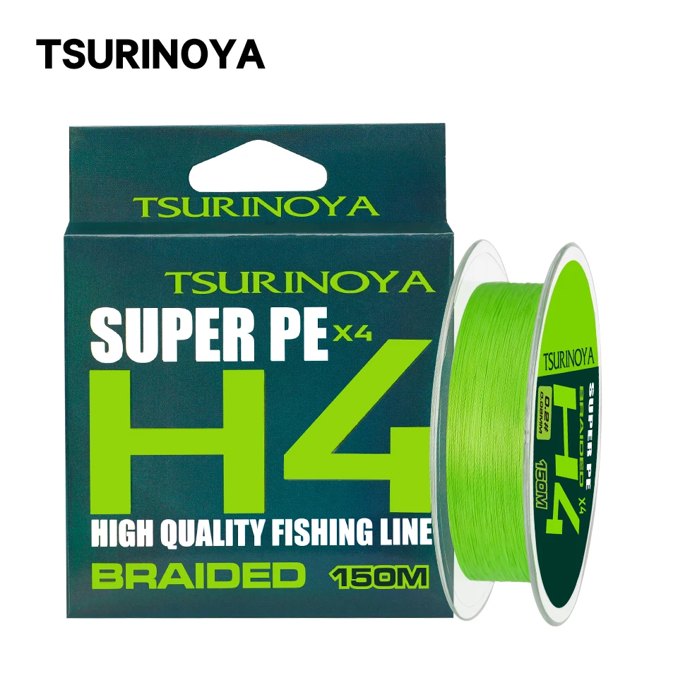 

TSURINOYA 0.2/0.4/0.6# 150m 4 Srtrand Braided PE Fishing Line 4-8lb Linha Multifilament Line Pesca Trout Game Lure Fishing Wire