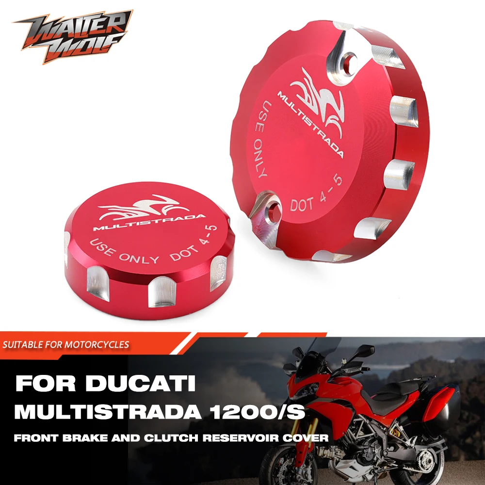

For DUCATI Multistrada 1200 DVT ENDURO 1260 1200S 1260S Accessories Motorcycle Front Fluid Oil Brake Clutch Reservoir Cover