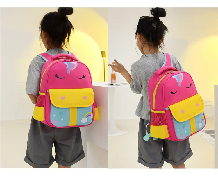 New Unicorn Shark Children Cartoon Bags Primary School Students Kids Large Capacity Backpacks Light Girls Boys Cute Backpack Hot