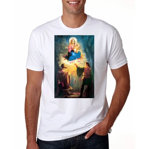 Мужская футболка VIRGE DE LAS ROSAS Дева Мэри mashup, футболка dtgNew, Забавные топы, футболка, новинка, Забавные топы унисекс