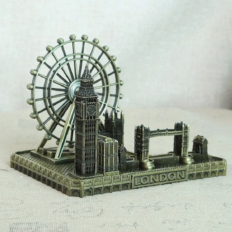 

Simulated Metal Tower of London Big Ben London Bridge UK Landmark Building Tourist Souvenir Home Decor Furnishing Article Gifts