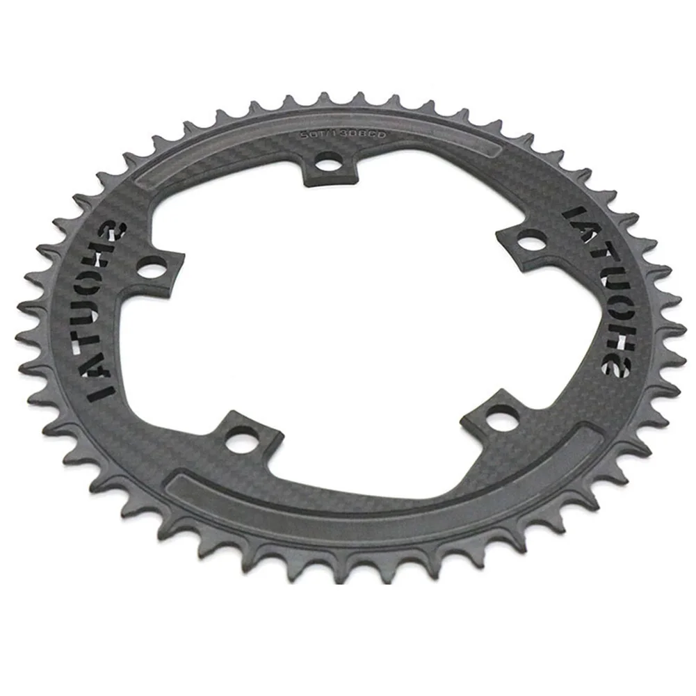 

Chainrings Bike Chainring Fiber Chainring Chainring Black Carbon Fiber BCD130mm Narrow Wide Ultralight Carbon Fiber