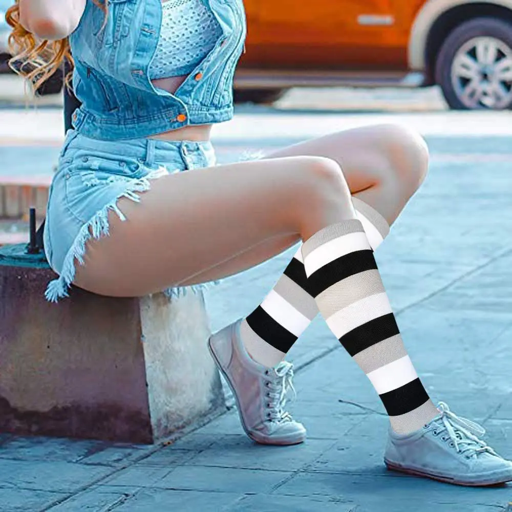 Compression Running Socks for Women Over the Knee Medical Varicose Veins Socks Fashion Long Tube Outdoor Sports Socks Men Gift