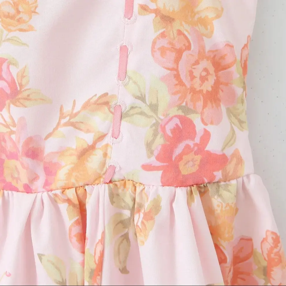 Женское ТРАПЕЦИЕВИДНОЕ ПЛАТЬЕ средней длины розовое платье на бретелях с