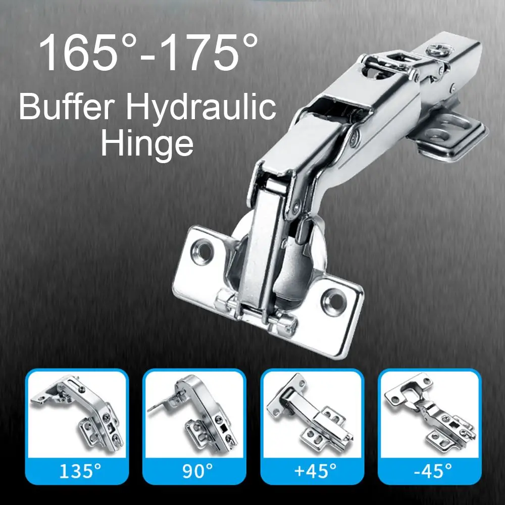 

Hardware 165 degrees Folding Stainless Steel Furniture Supplies Damper Buffer Window Accessories Door Hinge