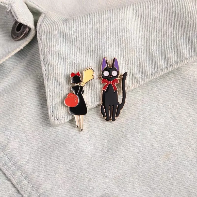 

Anime Cartoon Kiki Delivery Service Broomstick Enamel Brooch Pin Jeans Jacket Lapel Pins Badges Fashion Jewelry Accessories