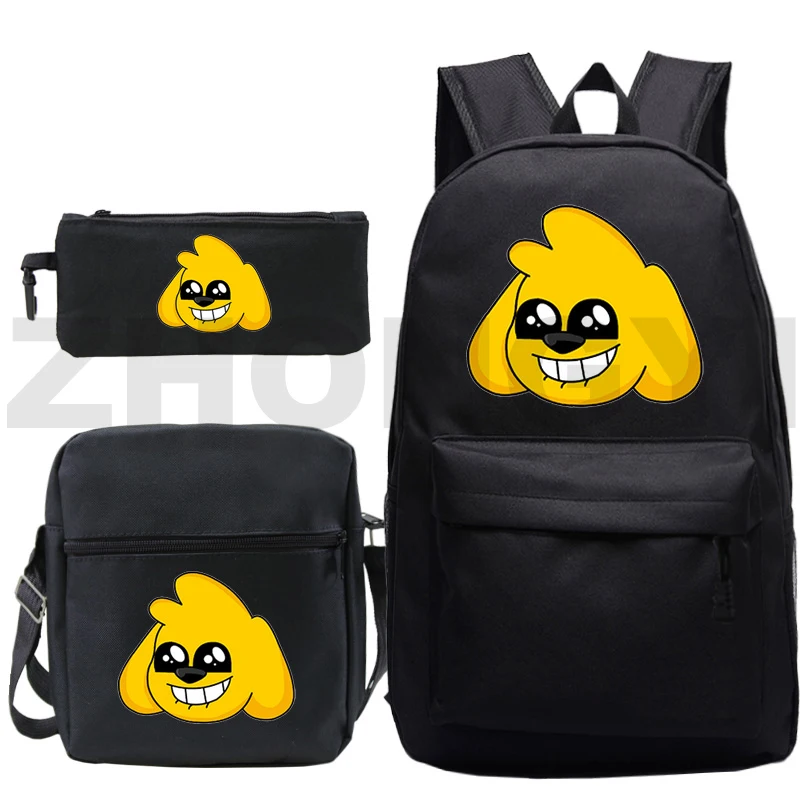 

Mikecrack Backpack for School Teenager Girls 3 In 1 Set Anime Los Compas Primary High School Bag Compadretes Canvas Backpack Men