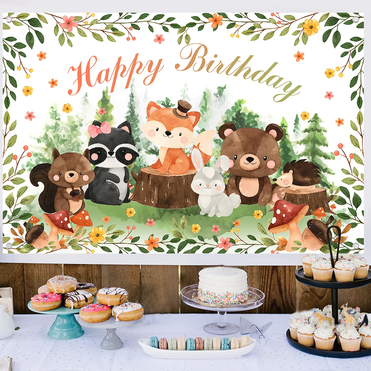 Декорации в виде джунглей и животных декорации диких сафари дня рождения Фотофон