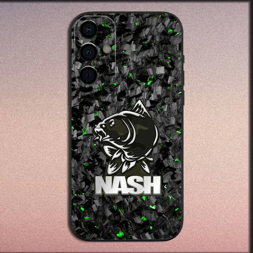 Carbon Fiber Pattern N-Nash Phone Case For Samsung S25 S24 S21 S22 S23 S30 Ultra S20 Plus Fe Lite Note 10 9 5G Black Soft Cover
