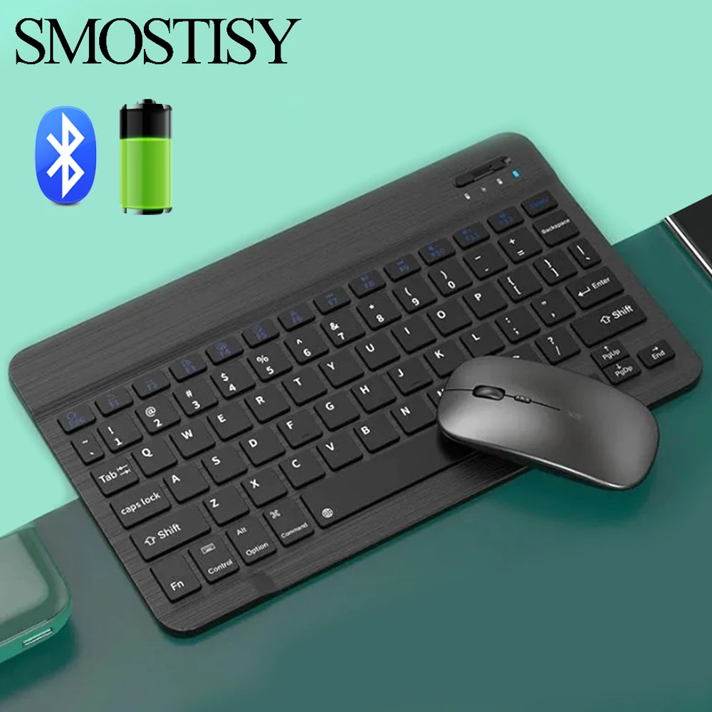 

Wireless Keyboard Bluetooth Keyboard And Mouse Mini Keyboards Android Mute Keyboard For Tablet Phone Ipad Pro 12