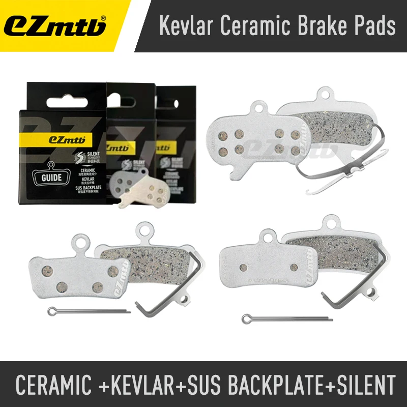 Фото Бесшумная кевларовая керамическая дисковая тормозная колодка EZMTB для SRAM AVID GUIDE CODE R RSC LEVEL TL T TLM B1 Red Force eTap AXS MAVEN Elite Class №1