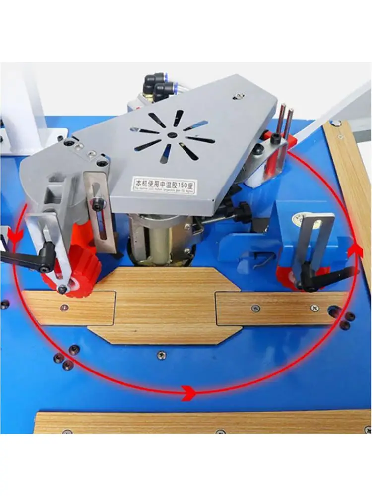 mini manual wood pvc edge banding machine with cutting pvc edge banding machine itself and excellent speed control enlarge