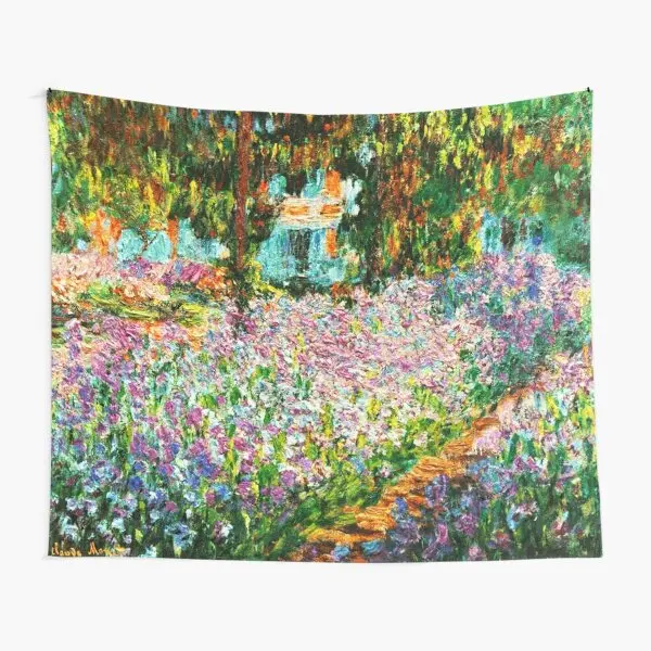 

Le Jardin De L Artiste A Giverny Ir Tapestry Colored Towel Art Bedroom Home Decor Printed Living Room Hanging Bedspread