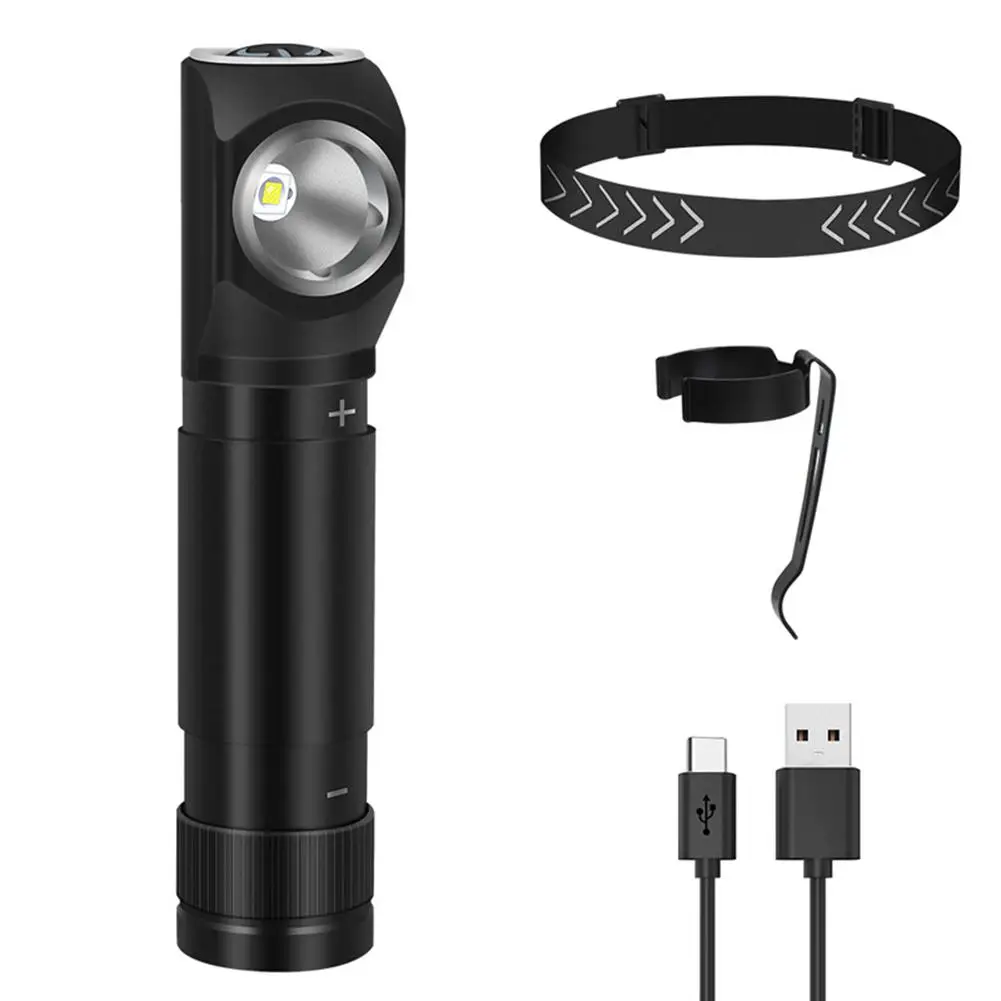 

3 в 1 налобный фонарь IPX6 Водонепроницаемый легкий USB-C перезаряжаемый ультра яркий для взрослых Кемпинг Рыбалка Туризм