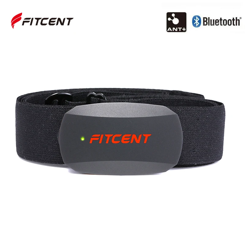 Fitcent Heart Rate Monitor Chest Strap ANT + Bluetooth for Peloton Polar Wahoo Garmin Bike Computer Sports HR Sensor