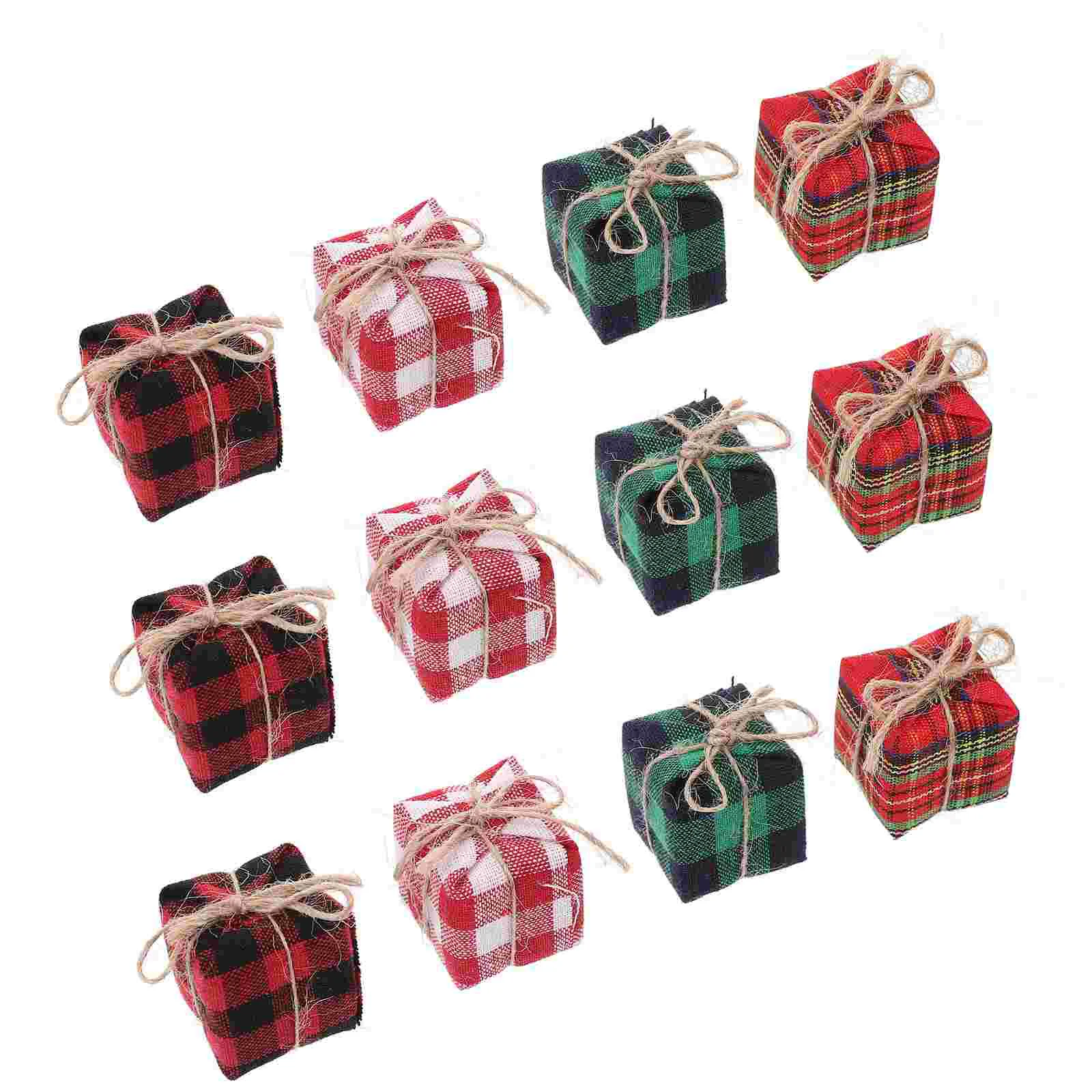 

12 Pcs Christmas Table Decor House Xmas Miniature Figurines Accessory Dining Tiny Miniatures Ornament Decorations