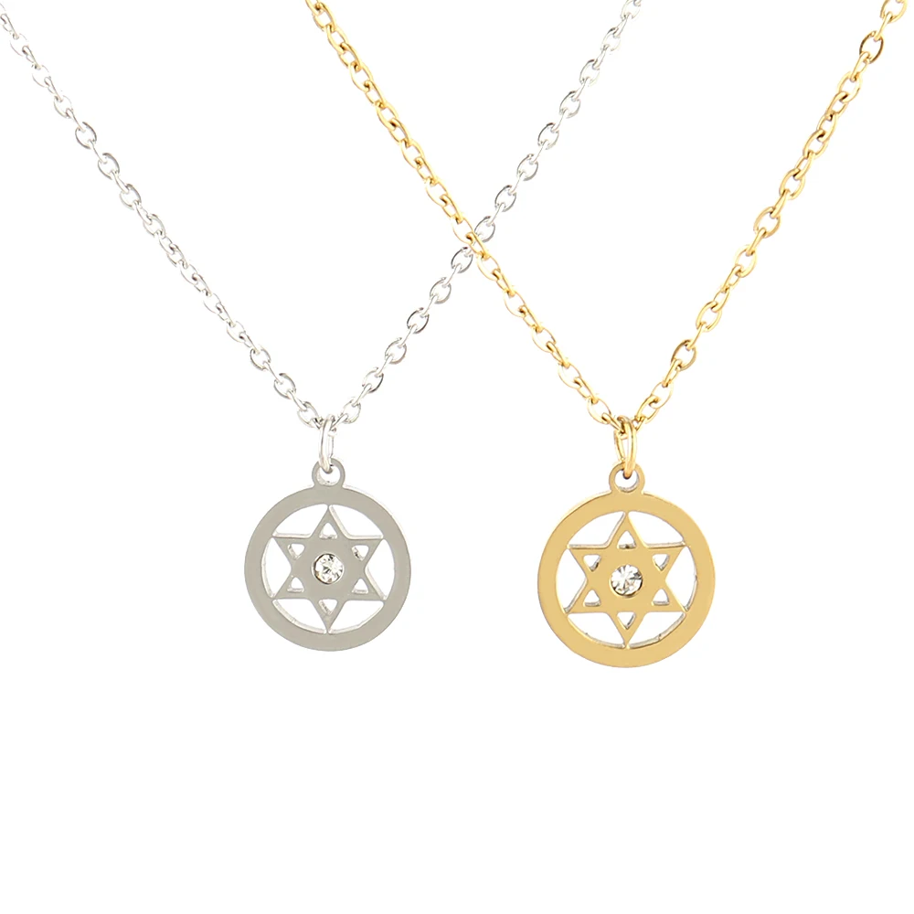

Stainless Steel Necklace For Women Classic Hollow Moon Necklace Pendant Fashion Female Choker Necklaces Simple Star Jewelry Gift