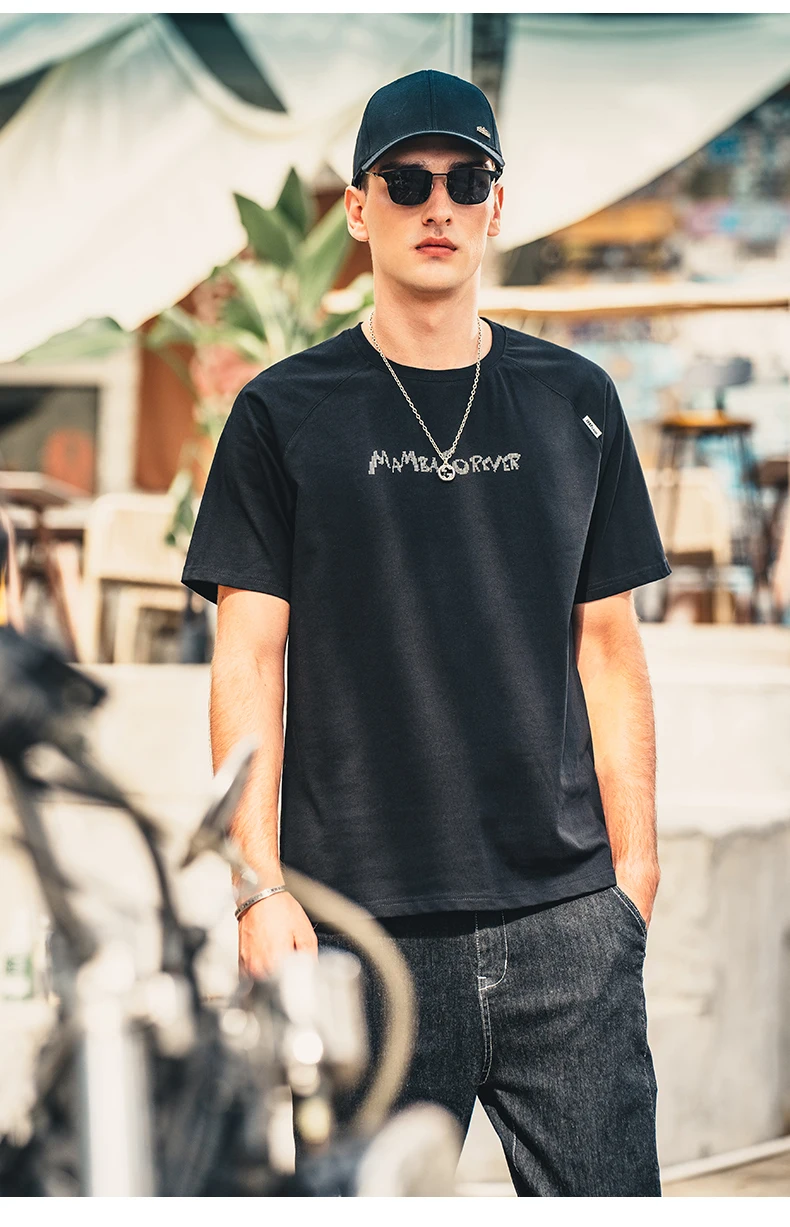 

YTX2961 250 г Тяжелая Хлопковая мужская футболка с коротким рукавом модный бренд с американской надписью