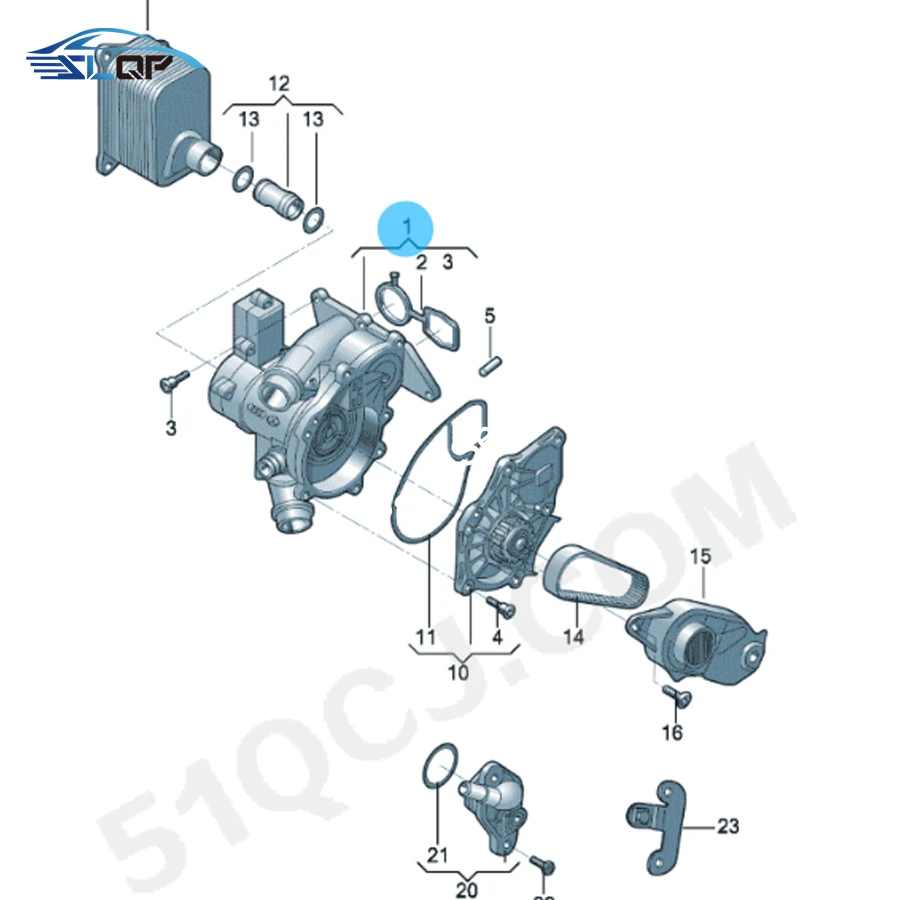 06l1211h для A4 A5 A6 A7 Q5 VW Golf MK7 Passat B8 Tiguan L Sharan EA888 GEN3 электронный водяной насос термостат