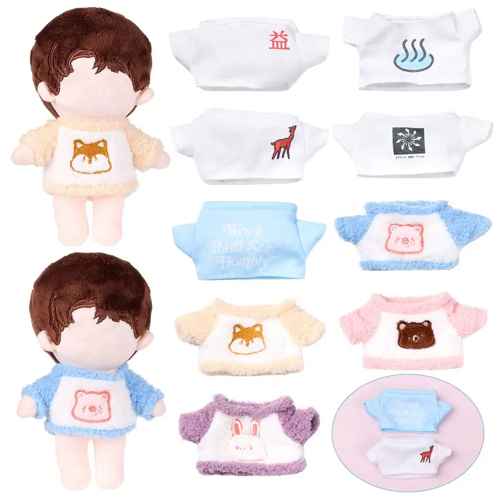 

for 20 Plush Doll Accessories Dressup DIY T-shirt Doll Clothes Dress Collocation Mini Short Sleeve